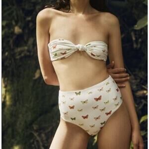 AGUA BENDITA Lucille Butterfly Bandeau Bikini Top